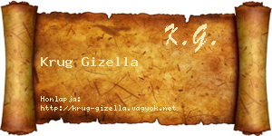 Krug Gizella névjegykártya